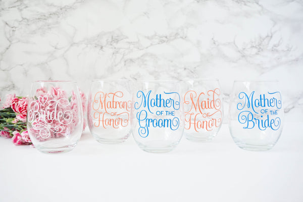 Mother of the Bride and Mother of the Groom Wine Glass