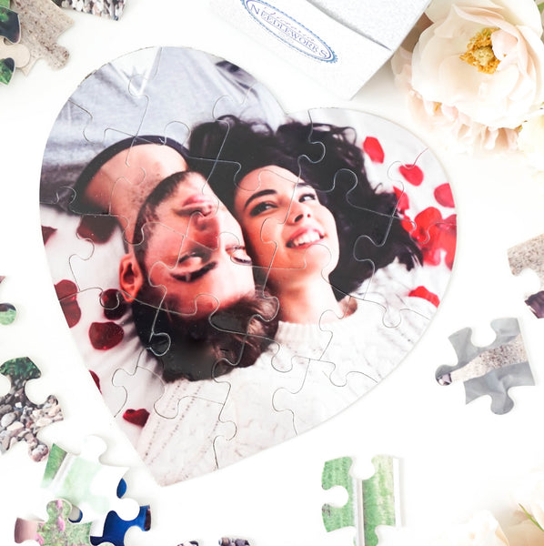 Personalized Heart Photo Puzzle for Valentine and Wedding