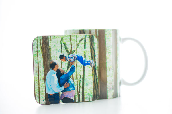 Family Portrait Mug and Coaster Set