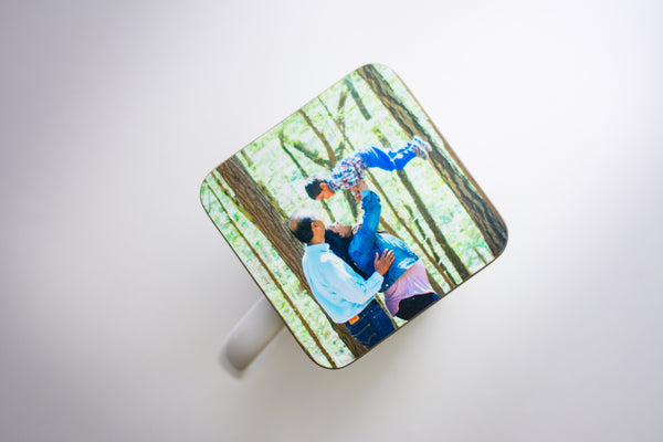 Family Portrait Mug and Coaster Set