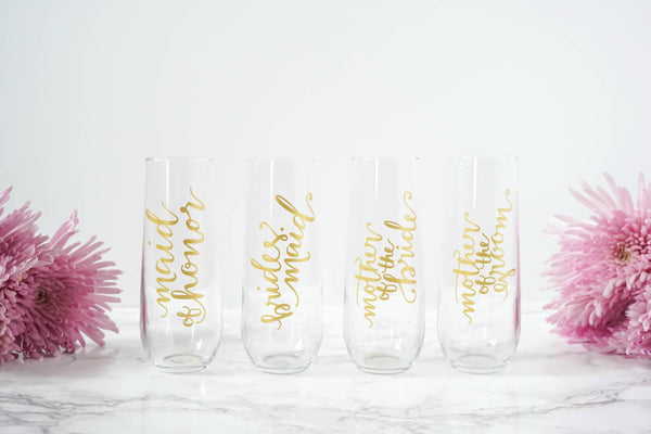 Bridal Party Champagne Flute/Wedding Party Flute