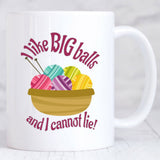I love Big Yarn Knitting Needle Mug - Gift for Knitters
