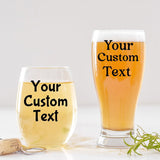 Custom Beer and Wine Glass Set