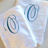 Monogram White Bathroom Towel