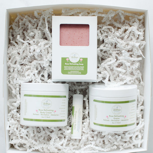 Natural Spa Gift Set | Choose Turmeric, Rose, Shea or Charcoal