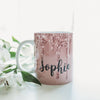 Glitter Drip Personalized Dishwasher and Microwave Safe Coffee Mug