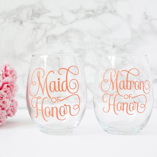 Mother of the Bride and Mother of the Groom Wine Glass