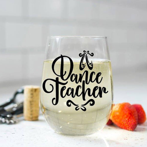 Dance Teacher Wine Glass