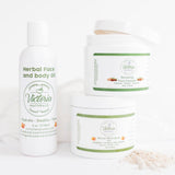 Glow Renewal Skincare Set – African Black Soap, Face Cleanser & Herbal Oil