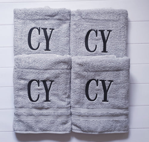 Monogrammed Initial Bath Towel