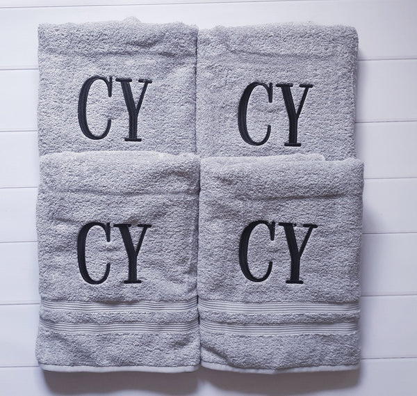 Monogrammed Initial Bath Towel