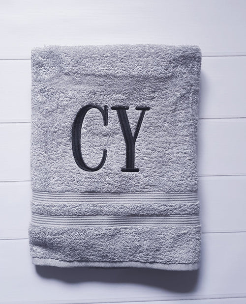 Monogrammed Initial Bath Towel