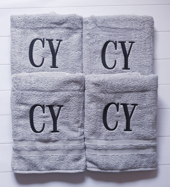 Monogrammed Initial Bath Towel