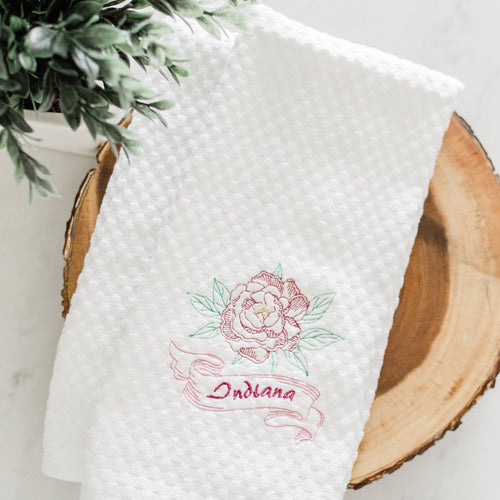 Custom State Pride Embroidered Kitchen Hand Towel Decor