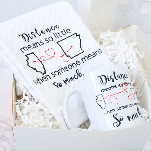 Long Distance Relationship Friendship Gift - State to State - Daughter & Mother - Distance Christmas Gift