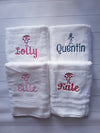 Stick Figure Personalized Bath Towels - Gift for Kids - Personalized Christmas Kids Gift