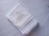 Personalized Christening Cross Towel Baptism Gift