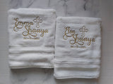 Personalized Christening Cross Towel Baptism Gift