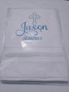 Personalized Christening Cross Towel Baptism Gift