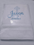 Personalized Christening Cross Towel Baptism Gift