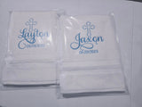 Personalized Christening Cross Towel Baptism Gift