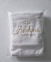 Personalized Christening Cross Towel Baptism Gift