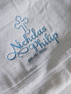 Personalized Christening Cross Towel Baptism Gift