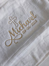 Personalized Christening Cross Towel Baptism Gift