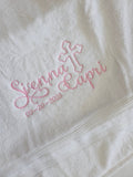 Personalized Christening Cross Towel Baptism Gift