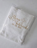 Personalized Christening Cross Towel Baptism Gift