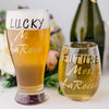 Lucky Mrs Beer Mug and Future Mrs Stemless Wine Glass