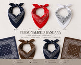 Custom Embroidered Dog Bandana Personalized with ONE Name Only