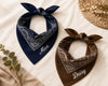Custom Embroidered Dog Bandana Personalized with ONE Name Only
