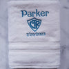 Personalized White CTR Baptism Embroidered Towel
