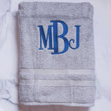 Blocked Monogram Bath Towel