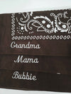 Custom Embroidered Dog Bandana Personalized with ONE Name Only