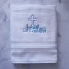 Personalized Christening Cross Towel Baptism Gift