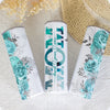 Teal Mom Tumbler with Kids' Names