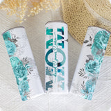 Teal Mom Tumbler with Kids' Names