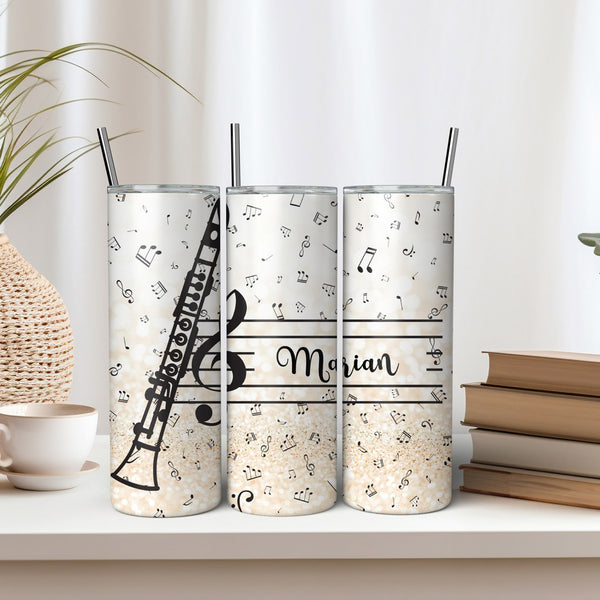 Personalized Clarinet Tumbler - Graduation Gift for Music Students