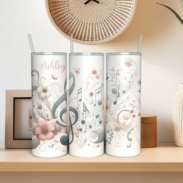 Music Note Tumbler - Personalized Gift for Musicians