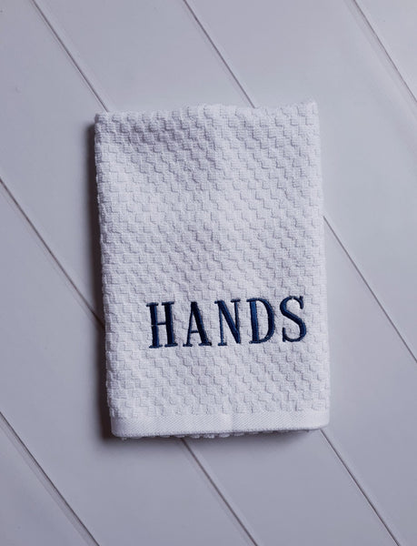 HANDS & DISHES Embroidered Cotton Waffle Weave Towels Set