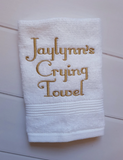 Personalized Wedding Crying Hand Towels