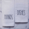 HANDS & DISHES Embroidered Kitchen Towel Set