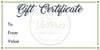 VICTORIA NATURALS HOLIDAY GIFT CERTIFICATE