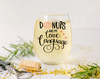 Donuts are my love language Stemless Wine Glass
