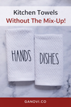 HANDS & DISHES Embroidered Kitchen Towel Set