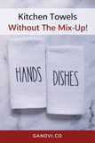 HANDS & DISHES Embroidered Kitchen Towel Set