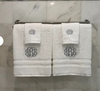 Three Letter Monogram Embroidered Bathroom Towel Set