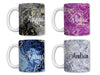 Custom Watercolor Marble Mug - Personalized Gift for Her